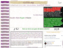 Tablet Screenshot of la-paix.org